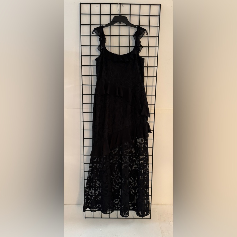 ML Monique Lhuillier Lace Overlay Evening Dress - Picture 5 of 7